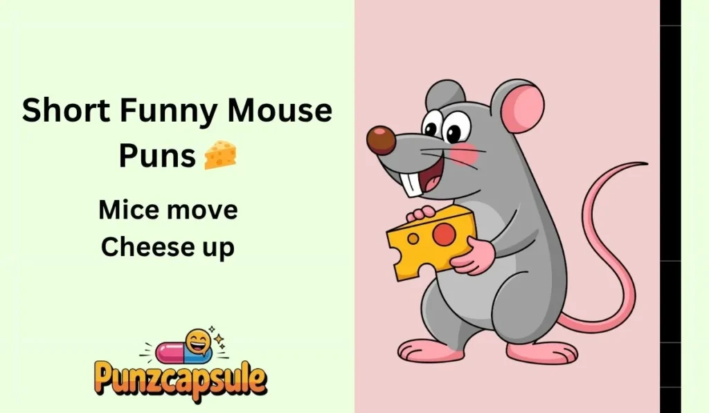 Short Funny Mouse Puns ๐ง