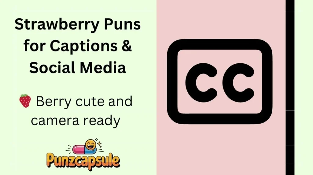 Strawberry Puns for Captions & Social Media