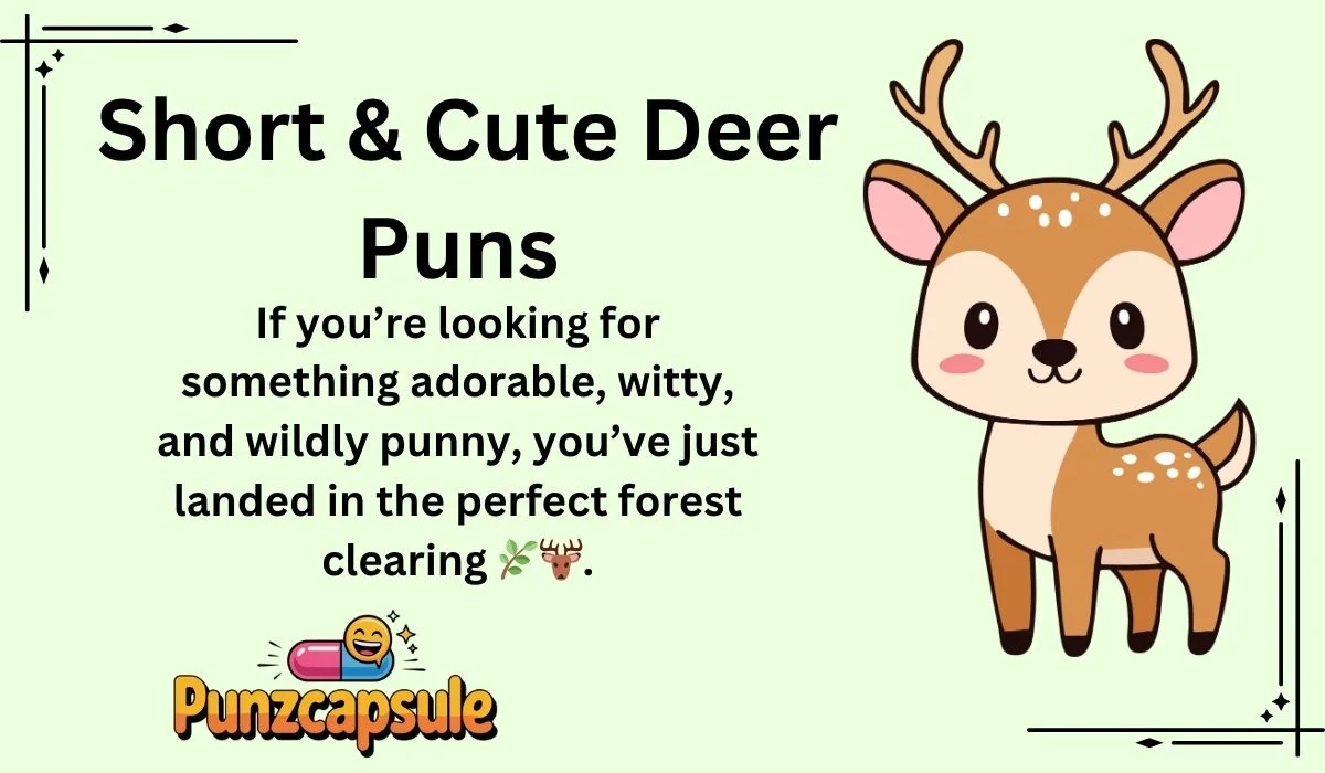 Short & Cute Deer Puns